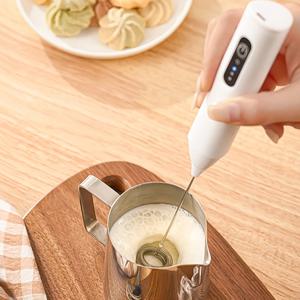 미니 우유 Frother USB 충전식 3 속도 폼 메이커 커피 털 믹서 전기 핸들 블렌더 계란 비터