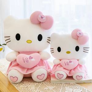 Sanrio 헬로 키티 핑크 봉제 인형 장난감 애니메이션 만화 플러시 인형 부드러운 인형 베개 장난감 어린이 생일 크리스마스 선물
