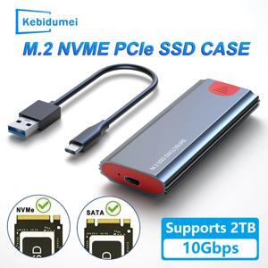 10Gbps M2 NVMe/SATA SSD 케이스 SSD 박스 M.2 NVME NGFF SSD-USB 3.1 인클로저 유형-A-유형-C 케이블(PC 노트북 액세서리용)