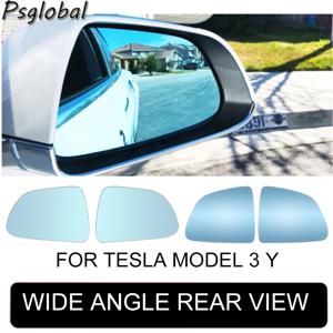 1 쌍 800R 광각 대형 비전 백미러 가열 교체 Tesla Model 3 Y X S 액세서리 용 눈부심 방지 반전