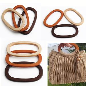 2PCS 타원형 플레이트 핸드백 밀짚 가방 핸들 DIY 도구 액세서리 Crossbody 가방 레트로 가방 장식 핸들 운반 반지