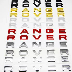 3D ABS 로고 블랙 레인지 로버 문자 엠블럼 레인지 로버 스포츠 L320 L322 Evoque Velar 액세서리 용 자동차 앞 후드 후면 배지