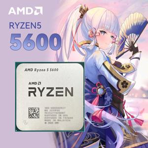 AMD R5 5600 데스크탑 CPU 6코어 12스레드 최대 4.4GHz AM4 DDR4 32MB L3 캐시 Zen 3 5000 시리즈