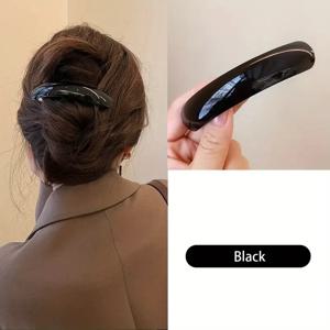 하이 퀄리티 시크한 헤어 클립 용수철 클립, 프랑스 대형 머리핀, 머리 장식, 광택 타원형 아크 머리핀, 헤어 액세서리