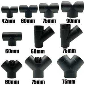 42mm 60mm 75mm 90mm 자동차 에어 벤트 덕트 T 피스 Y 분기 파이프 커넥터 스플리터 Webasto Eberspaecher 디젤 주차 히터
