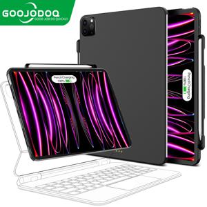 iPad Pro 11 2024 Air 4 5 iPad Pro 13 M4 12.9 6th 5th 4th 3rd Gen 매직 키보드 호환 케이스 연필 홀더 용 마그네틱 케이스