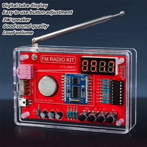 쉬운 버전 RDA5807 FM 라디오 전자 키트 가변 주파수 87-108MHZ 디지털 디스플레이 DIY 용접 프로젝트 연습 솔더