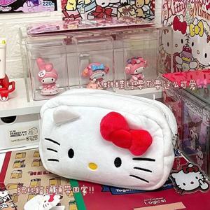헬로 키티 Sanrio Pochacco 귀여운 플러시 일본어 Ins 스타일 연필 대용량 케이스 연필 케이스 학생 문구 만화 선물