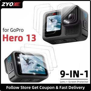 GoPro Hero 13 스크린 + 렌즈 보호대 용 9H 경도 유리 투명 Ultra-HD 강화 유리 긁힘 방지 필름 액세서리