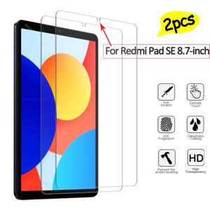 Xiaomi Redmi Pad SE 8.7 인치 4G WiFi 디스플레이 용 2 조각 울트라 클리어 스크린 프로텍터 HD 하드 필름 스크래치 방지 강화 유리