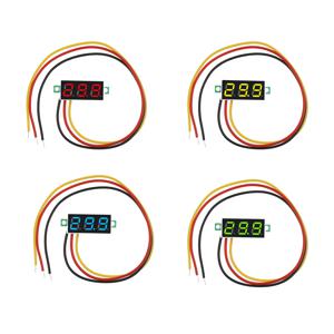 4pcs 미니 디지털 전압계 0.28 인치 3 선 전압 테스터 Led 디스플레이 패널 전압계 빨간색 녹색 파란색 노란색