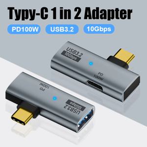 USB C 헤드폰 및 충전기 어댑터 1 in 2 out Type C 오디오 어댑터(PD100W 포함) 아이폰용 고속 충전 USB C 분배기