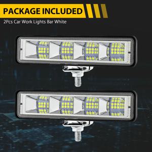 2Pcs 72W 자동차 작업 빛 LED 바 4x4 24 LED 작업 조명 바 굴삭기 12-60V led 콤보 빔 Offroad SUV ATV 트랙터 보트 트럭