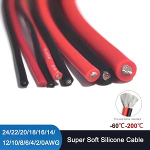 슈퍼 유연한 실리콘 와이어 24awg 22 20 18awg 16awg 14awg 12awg 10awg 8AWG 내열성 전선 주석 도금 구리 케이블