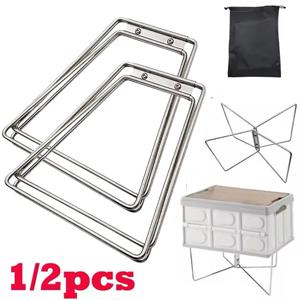 1/20PCS 야외 접이식 쿨러 스탠드 휴대용 냉장고 스탠드 캠핑 스테인레스 스틸 미끄럼 방지 피크닉 바베큐 버킷 스탠드