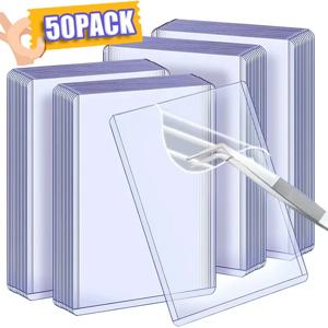 1-50Pcs 35PT 클리어 탑 로더 Kpop 아이돌 포토 카드 슬리브 안티 스크래치 3X4 