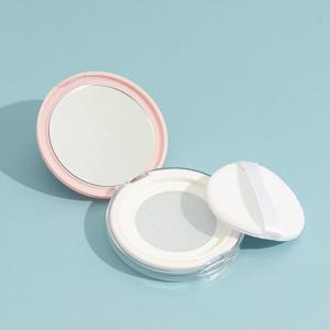 3g 재사용 가능한 플라스틱 빈 파우더 케이스 휴대용 DIY 빈 메이크업 컨테이너 거울과 그물 Sifter와 루스 파우더 컴팩트 케이스