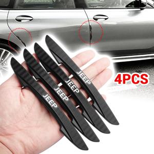 4Pcs 자동차 고무 도어 충돌 방지 보호 스트립 Jeep Renegade Patriot Wrangler Cherokee Compass Trail 용 미끄럼 방지 스티커