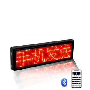 충전식 블루투스 디지털 LED 배지 휘장 DIY 프로그래밍 가능한 스크롤 메시지 보드 미니 LED 디스플레이 LED 이름 태그