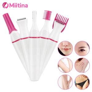 5 In 1 바디 헤어 리무버 제 모기 트리머 여성 비키니 헤어 다리 헤어 휴대용 여성 무통 면도기 면도기 도구 관리