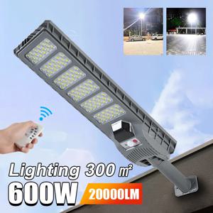 2024 최신 600W LED 야외 태양 조명 모션 센서 벽 외부 태양 램프 방수 햇빛 전원 거리 정원 조명