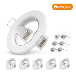 6pcs 다운 라이트 프레임 최근 LED 천장 조명기구 통 GU10 MR16 천장 스포트 라이트 피팅 고정 장치