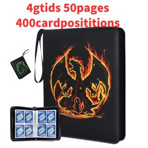 포켓몬용 바인더 트레이딩 카드, Cartão Coleção 바인더, 50개의 망사, 400개의 포켓이 포함된 개인용 바인더