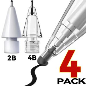 4B 2B Apple Pencil 1 2 Gen 소프트 실리콘 보호 캡 터치 스크린 스타일러스 펜 펜촉 IPencil 1 2 용 교체 가능한 연필 팁