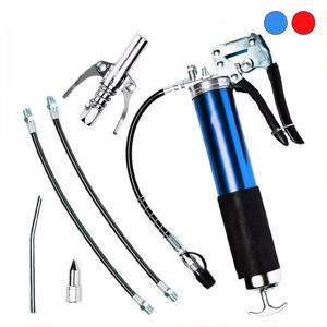수동 그립 그리스 건 알루미늄 합금 그리스 주입 400CC 미니 그리스 건 6000-7000PSI(유연한 호스 포함)