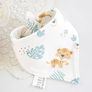 아기 Bibs 면화 귀여운 동물 프린트 타액 수건 두건 Bibs 신생아 젖니가 남 Drooling Bib 소년 소녀를위한 남여 먹이 앞치마