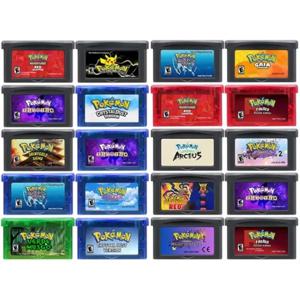GBA 게임 카트리지 32 비트 비디오 게임 콘솔 카드 포켓몬 액정 FireRed Rocket Unbound Gaia Rom Hack for GBA