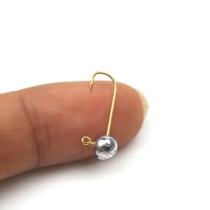 마이크로 지그 헤드 낚시 후크, 얼음 낚시 후크, 미니 크랭크 지그, 소프트 루어 낚시 태클, 1g-5g, 로트당 10 개