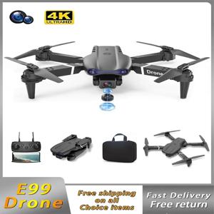 E99 접이식 드론 쿼드콥터 원격 제어 핸들 4축 항공기 HD 4K 사진 UAV 고도 고정