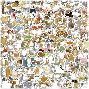 100Pcs 귀여운 고양이 만화 스티커 Kawaii 동물 데칼 노트북 스케이트 보드 가방 기타 전화 만화 스티커 아이 선물 완구
