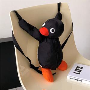 귀여운 인형 펭귄 배낭 학생 배낭 인형 배낭 재미있는 작은 가방