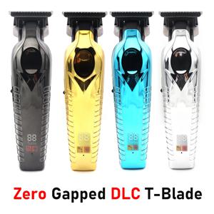 남성용 헤어 트리머, 제로 갭 DLC T블레이드 오일 헤드 LED 디스플레이, 저소음 무선 전문 헤어 클리퍼 피니싱 머신