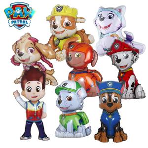 8pcs 발 순찰 테마 풍선 파티 장식 용품 구조 개 체이스 잔해 알루미늄 호일 풍선 어린이 생일 선물