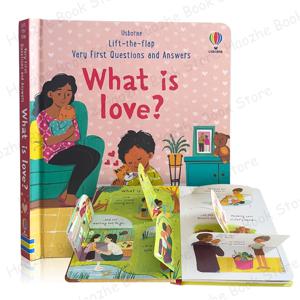 첫 번째 질문과 답변: 사랑이란 무엇입니까? Usborne Lift the flap 어린이 감정 활동 영어 도서 몬테소리