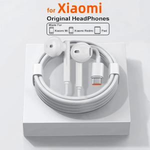 Xiaomi 헤드폰 Xiaomi mi 14 13 12 11 이어폰 형 이어폰 Redmi Note 10 9 8 7 Type C 3.5mm 유선 헤드셋 전화 액세서리