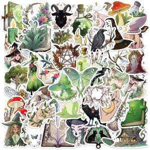10/30/50PCS Kawaii 숲 마녀 장식 Scrapbooking PVC 스티커 미적 한국어 노트북 편지지 학교 용품 어린이를위한