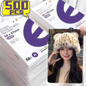1-500Pcs 한국 카드 슬리브 HD 투명 Kpop 아이돌 카드 보호 슬리브 Photocard 보호 케이스 상자 56x87mm 카드 홀더