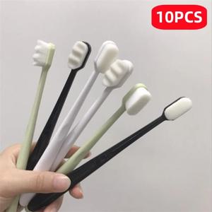 새로운 초극세 부드러운 칫솔 백만 나노 강모 성인 칫솔 치아 깊은 청소 휴대용 여행 치과 구강 관리 브러쉬