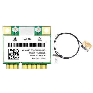 RTL8822CE 와이파이 카드 및 안테나, 802.11AC 네트워크, 미니 Pcie BT5.0, 지지대 노트북, PC, 윈도우 10/11