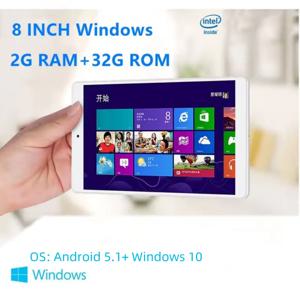 X80 8인치 듀얼 OS 안드로이드 5.1+ 윈도우 10 미니 태블릿 PC 2GB RAM 32GB ROM 1920 x 1200 IPS CPU Z8350 WIFI 쿼드 코어 사무용