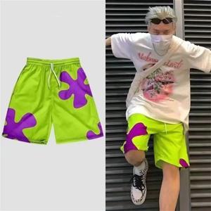 새로운 3D 애니메이션 패트릭 스타 보드 여름 남성 반바지 트렁크 빠른 건조 해변 수영 반바지 여성 남성 짧은 바지 비치 키즈 옷
