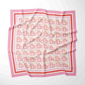 70cm * 70cm 패션 2025 꽃 Neckerchief Hijab 스카프 여성용 실크 머리띠 헤어 스카프 여성 Shawls 헤드 스카프 레이디