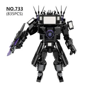 835 개/대 Skibidi 화장실 거대한 버전 업그레이드 된 타이탄 TV 남자 빌딩 블록 DIY 조립 벽돌 장난감 소년 크리스마스 선물