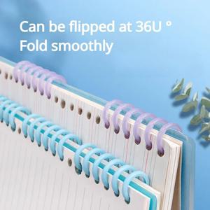 10pcs 6 구멍 느슨한 잎 바인더 링 스크랩북 앨범 바인더 나선형 A4 A5 노트북 바인딩 클립 편지지 학교 용품