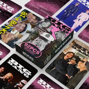 92 개/대 BIGBANG 아이돌 보이 그룹 새 시리즈 Lomo 카드 G-DRAGON TAEYANG DAESUNG HD Printd 포토 카드 및 스티커 팬 선물