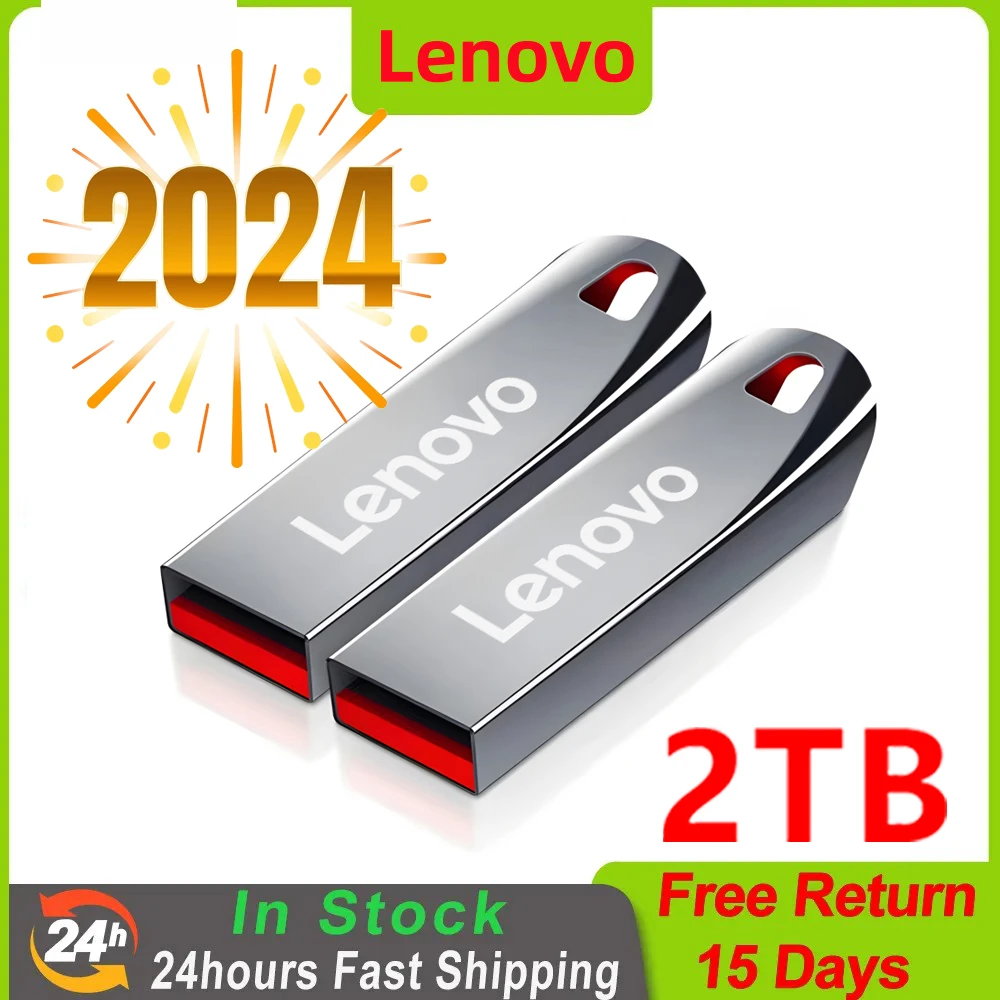 레노버 고속 금속 3.0 플래시 드라이브, 휴대용 USB 드라이브, 2TB, 1TB, 512GB, 256GB